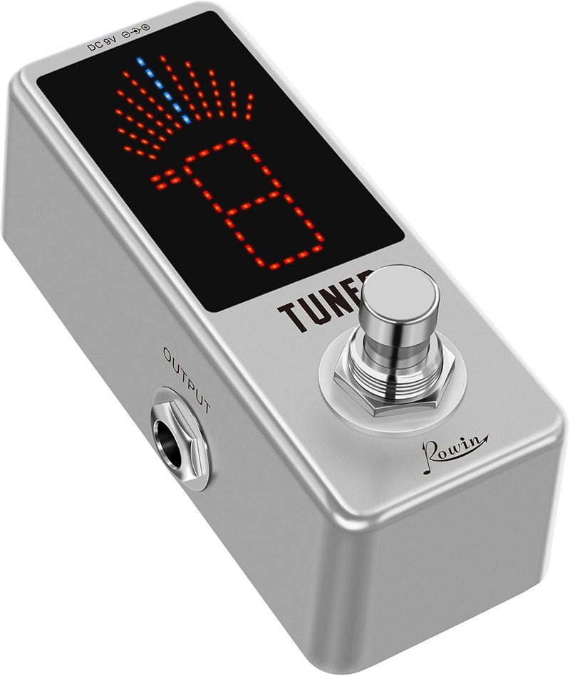 IOppWin Rowin LT-910 Chromatic Tuner Pedal - Ultra-Precise Strobe Mode (±0.1% Accuracy), LED Display, True Bypass, Compact Metal Design (DC 9V Powered, Adapter not Included) - Image 1